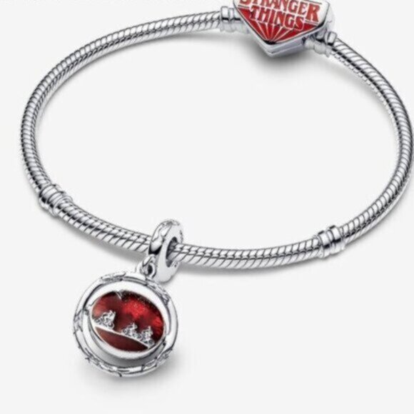 Pandora Stranger Things Glow-in-the-dark Upside Down Dangle Charm - Picture 4 of 7